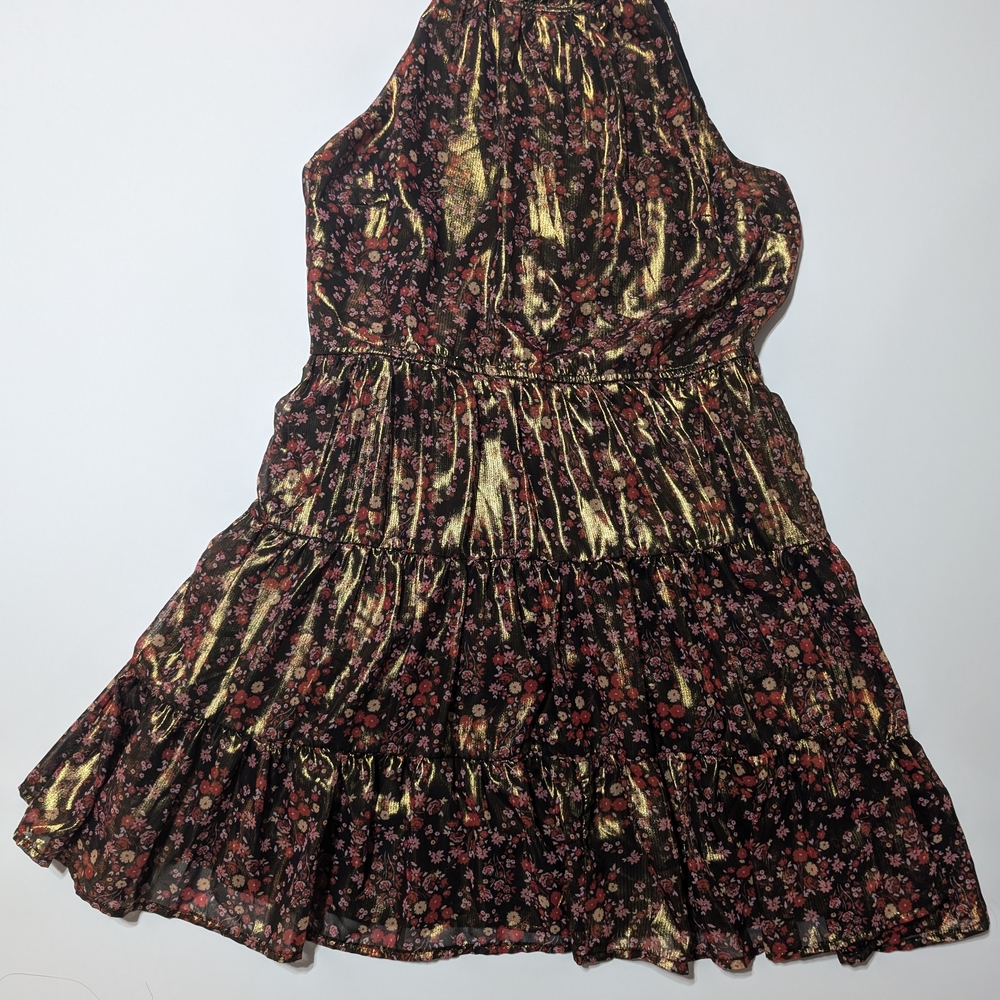 Trixxi Black and Gold Strapless Dress